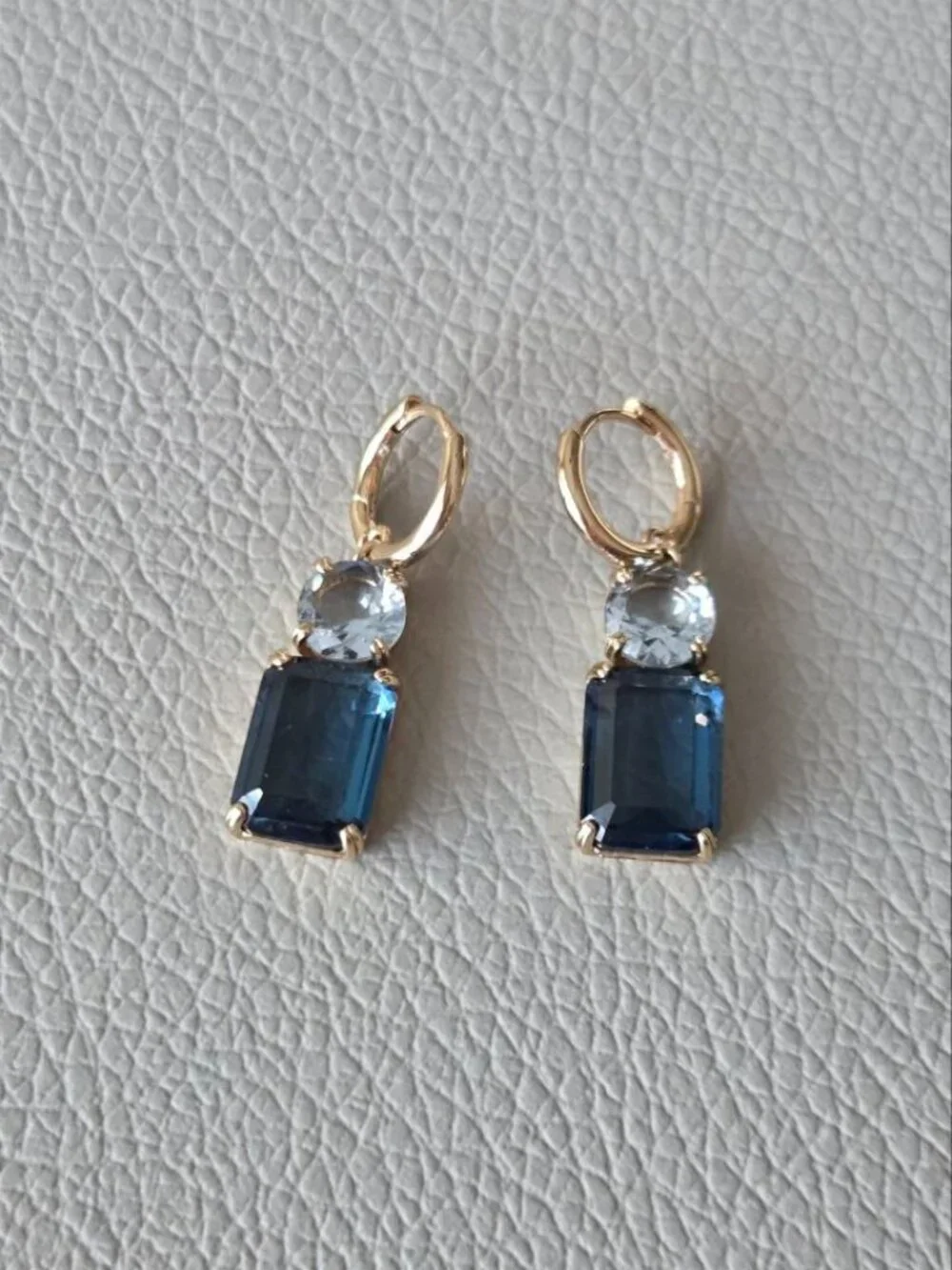 Lauren Ralph Lauren Gold Tone Stone Double Drop Earrings
